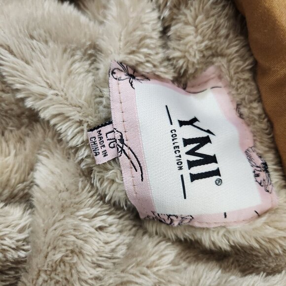 YMI Tan Parka w/ Removable Faux Fur Hood Large - Picture 11 of 14